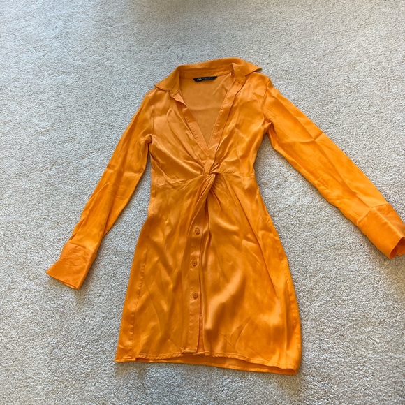 ORANGE MINI DRESS - Picture 9 of 10